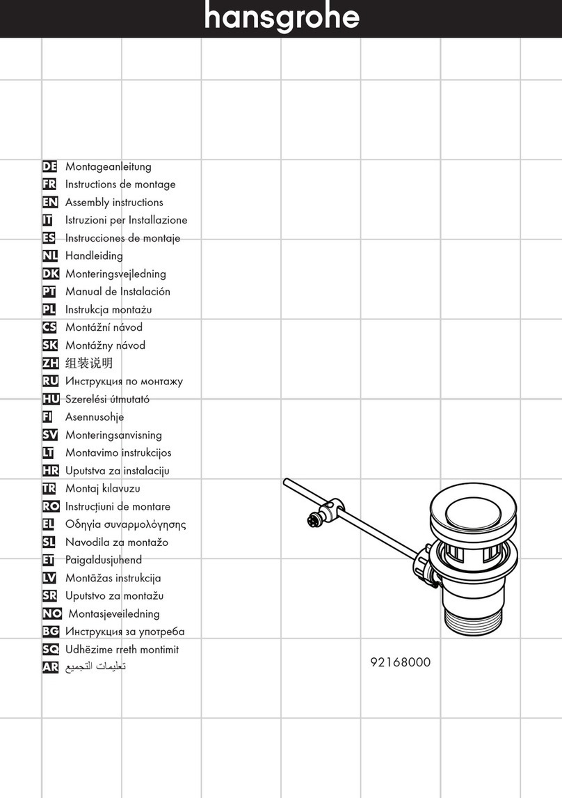 Hans Grohe 92168000 User manual Hans Grohe 92168000 User manual