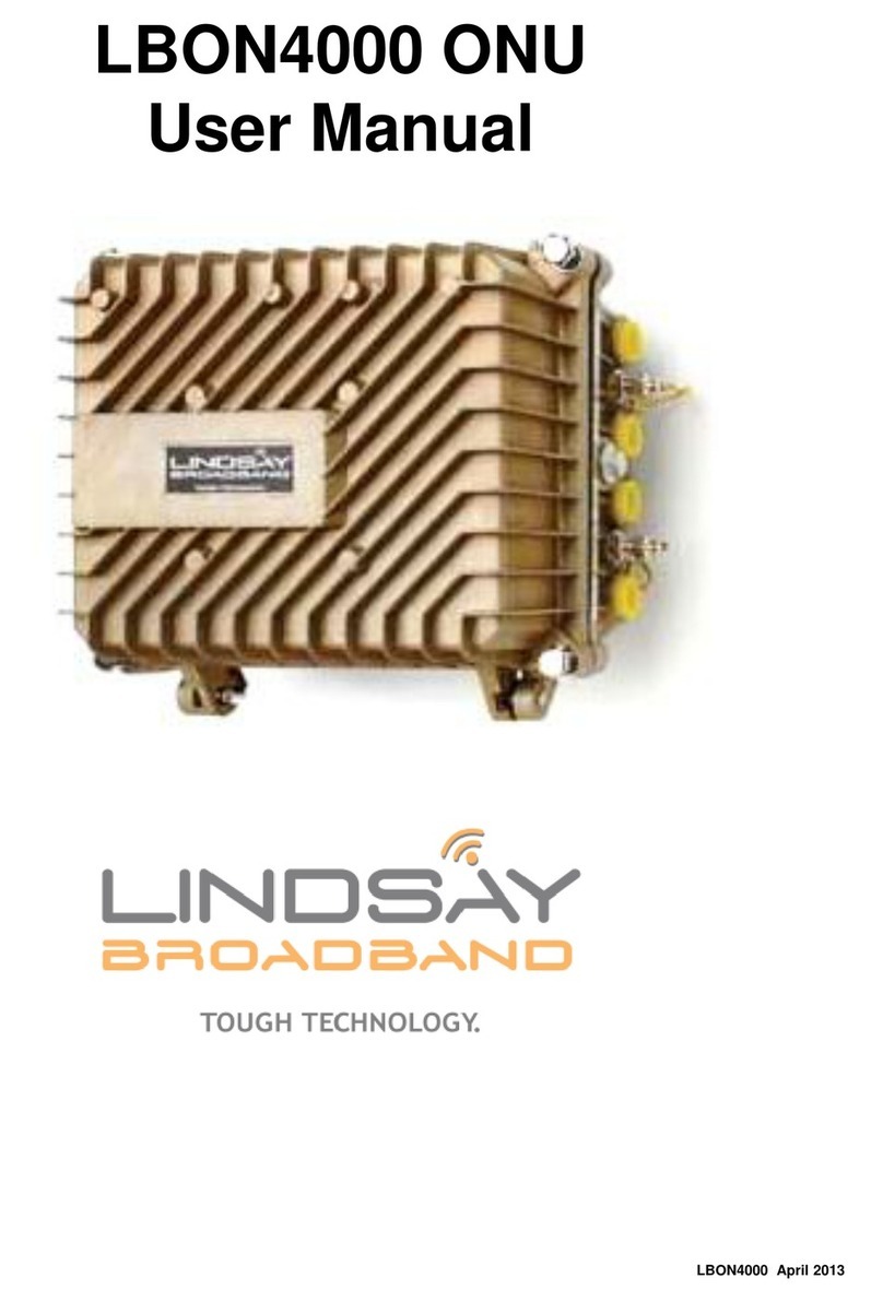 Lindsay Broadband LBON4000 ONU User manual
