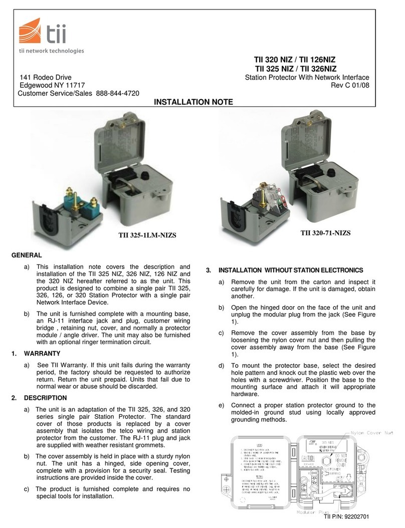 TII network technologies 320NIZ Installation note