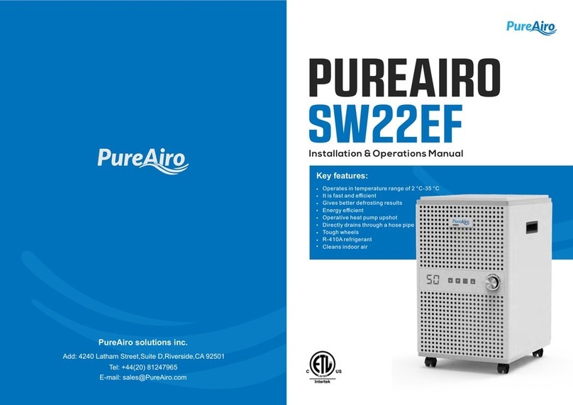 PureAiro SW22EF Installation & operation manual