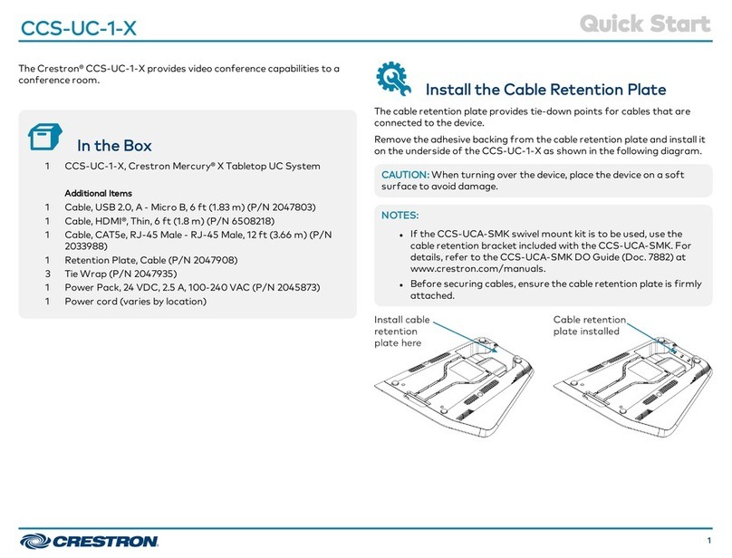 Crestron CCS-UC-1-X User manual