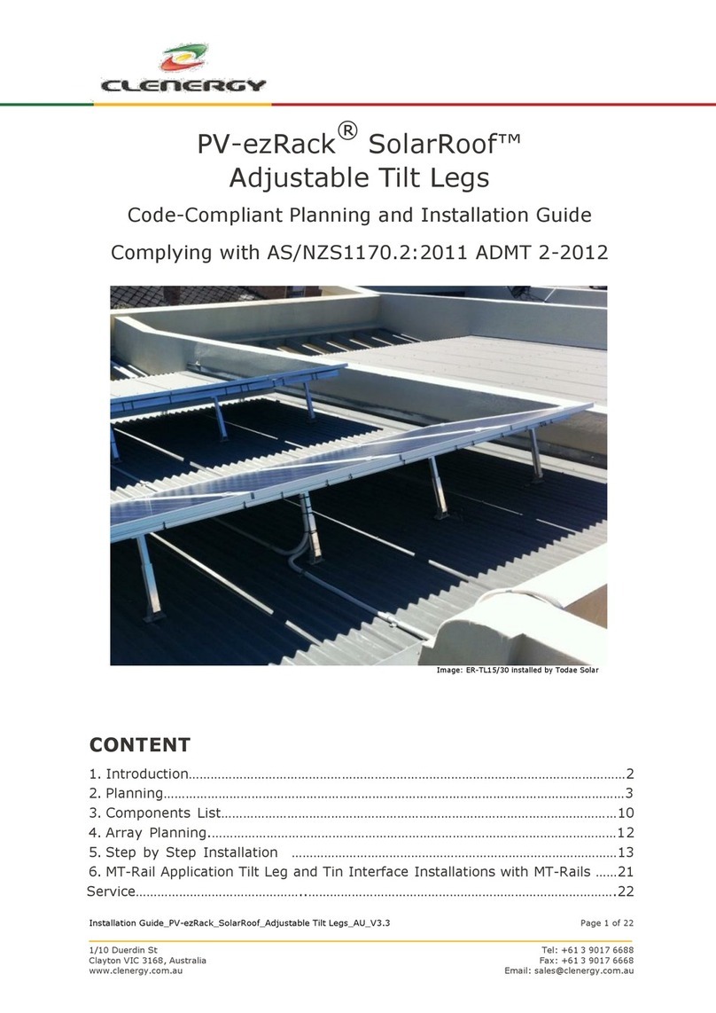Clenergy PV-ezRack SolarRoof Code-Compliant Planning and Installation Guide
