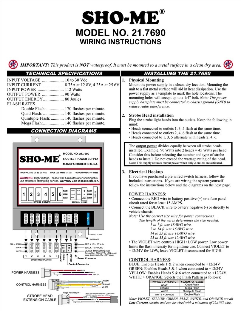 SHO-ME 21.7690 Wiring instructions