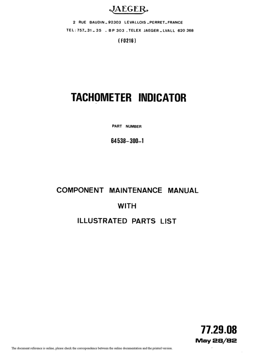 Jaeger 64538-300-1 COMPONENT MAINTENANCE MANUAL WITH ILLUSTRATED PARTS LIST