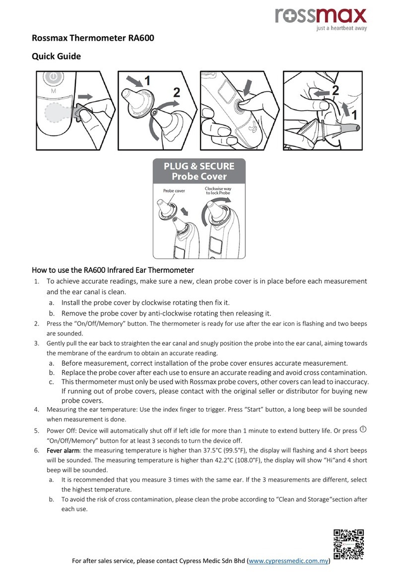 Rossmax RA600 quick guide