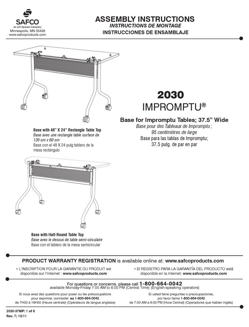 LDI Spaces Safco IMPROMPTU 2030 User manual LDI Spaces Safco IMPROMPTU 2030 User manual