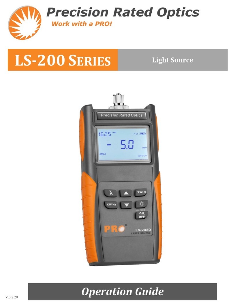 Precision Rated Optics LS-200 SERIES Operation guide