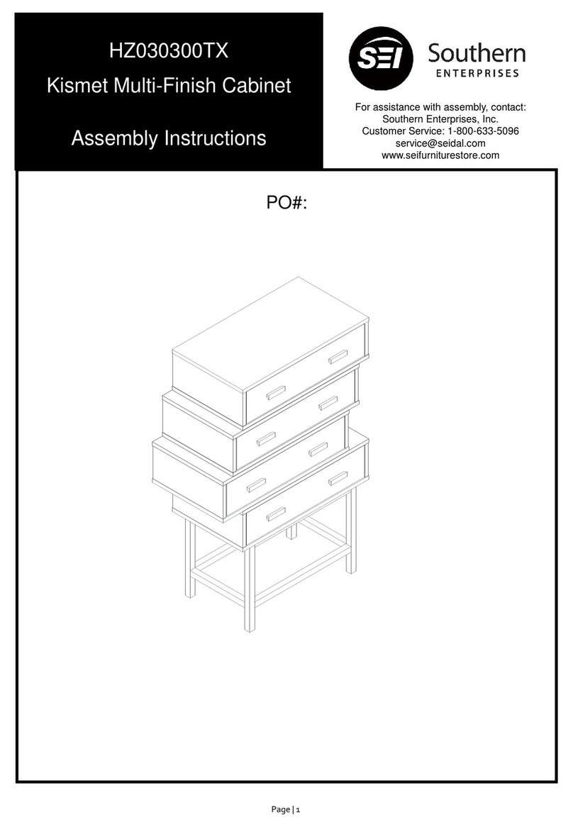 SEI Kismet Multi-Finish Cabinet HZ030300TX Assembly instructions