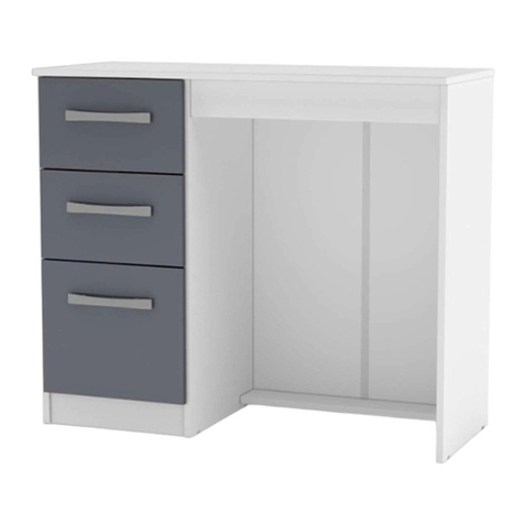 Happy Beds Lynx 3 Drawer Dressing Table User manual
