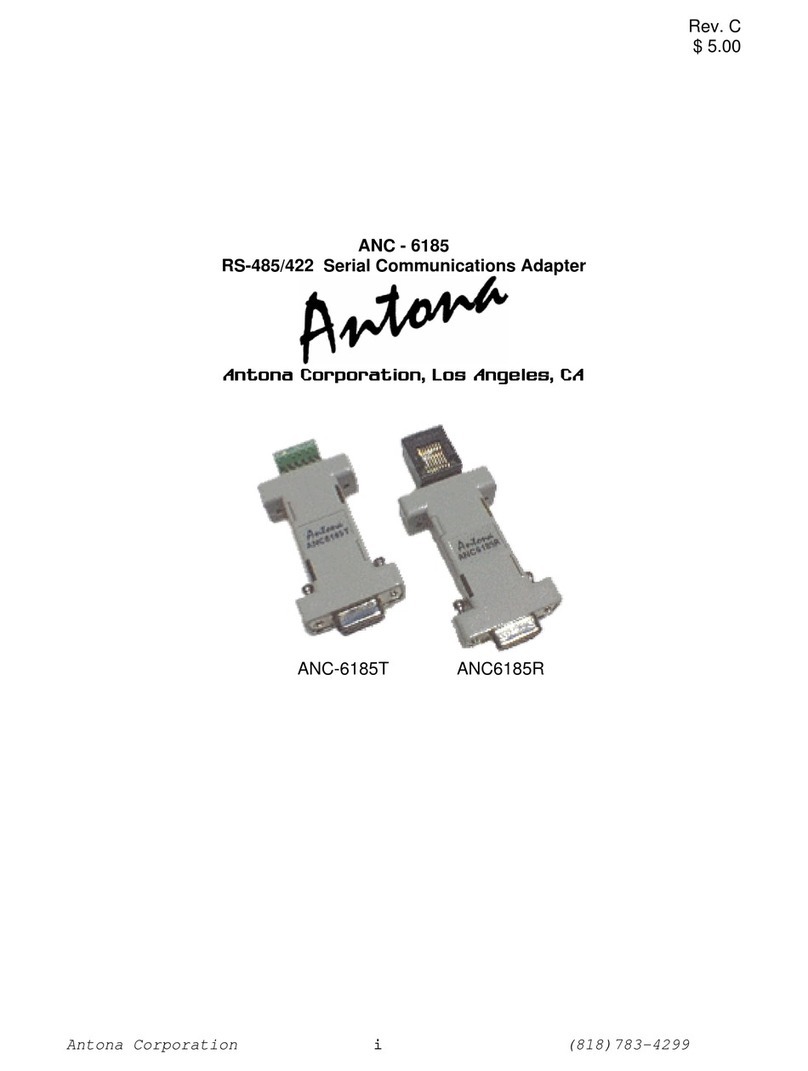 Antona ANC-6185 Series manual