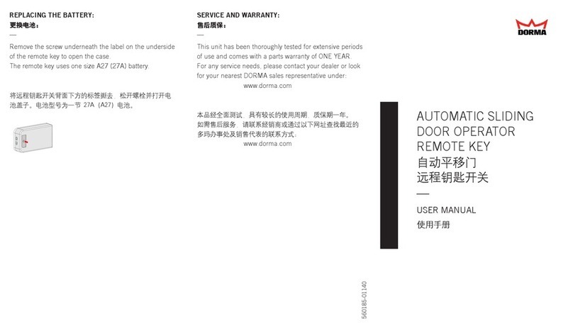 Dorma ES 68 user manual