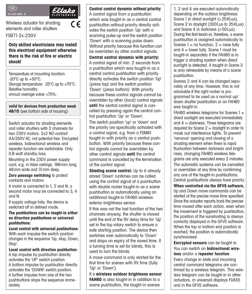 Eltako FSB71-2x-230V User manual