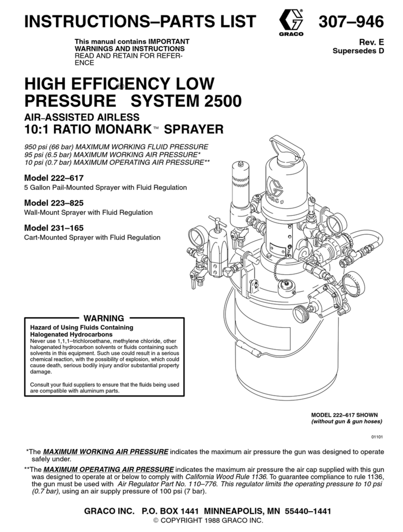 Graco MONARK 222-617 Instructions-parts list