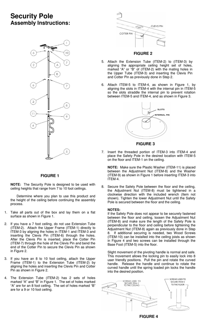 Standers Security Pole Assembly instructions