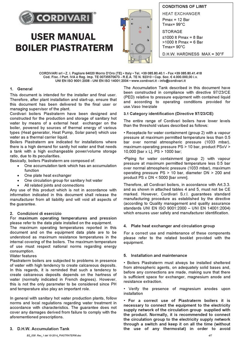 Cordivari PIASTRATERM ISP user manual