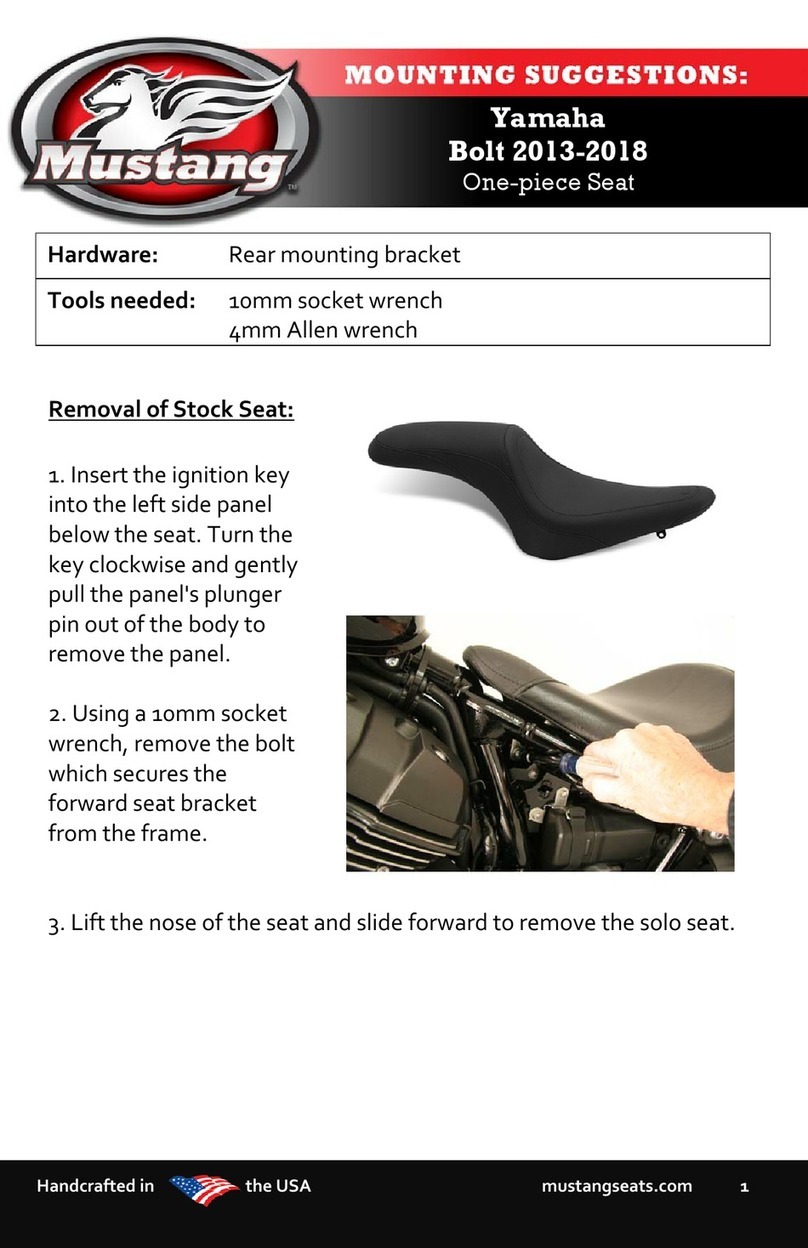 Mustang One-piece Seat Mounting instructions