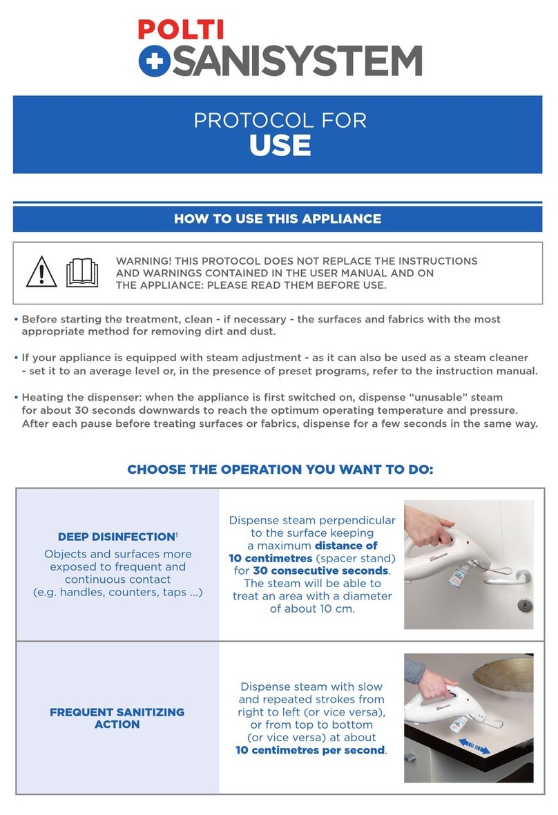 POLTI Sanisystem Protocol for Use