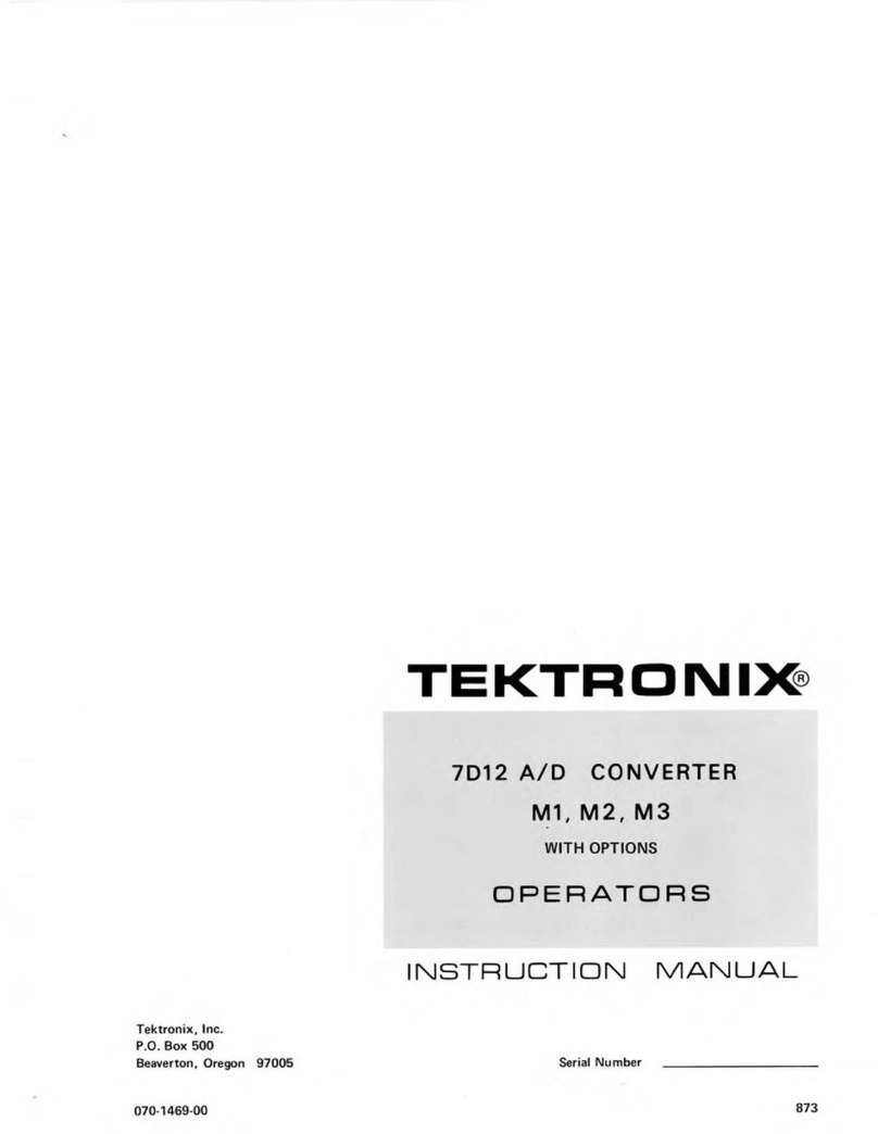 Tektronix 7D12 Assembly instructions Tektronix 7D12 Assembly instructions