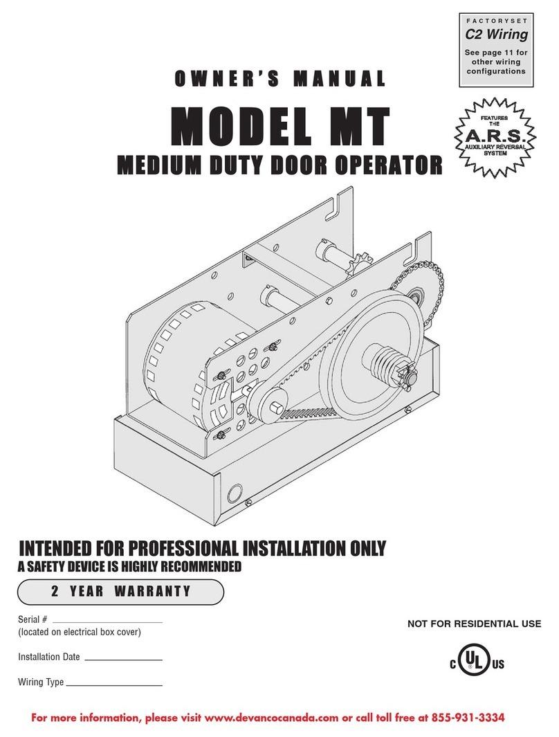 Devanco MT owner's manual