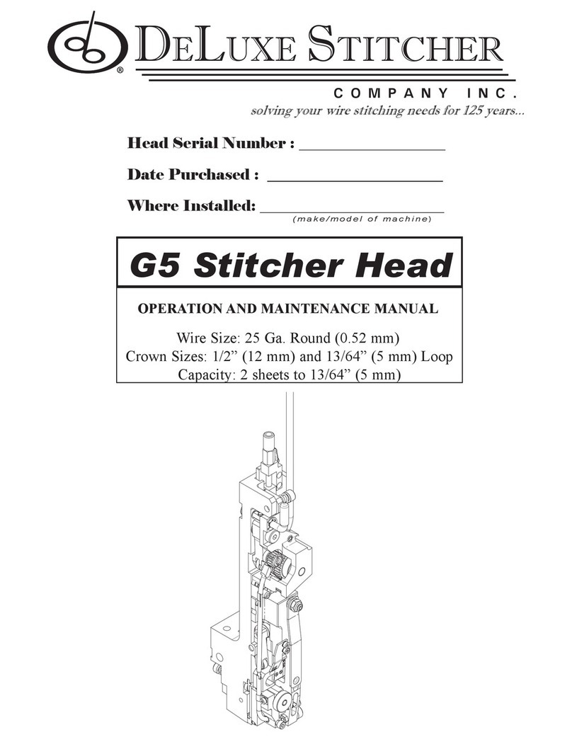 DeLuxe Stitcher G5 Operation and maintenance manual