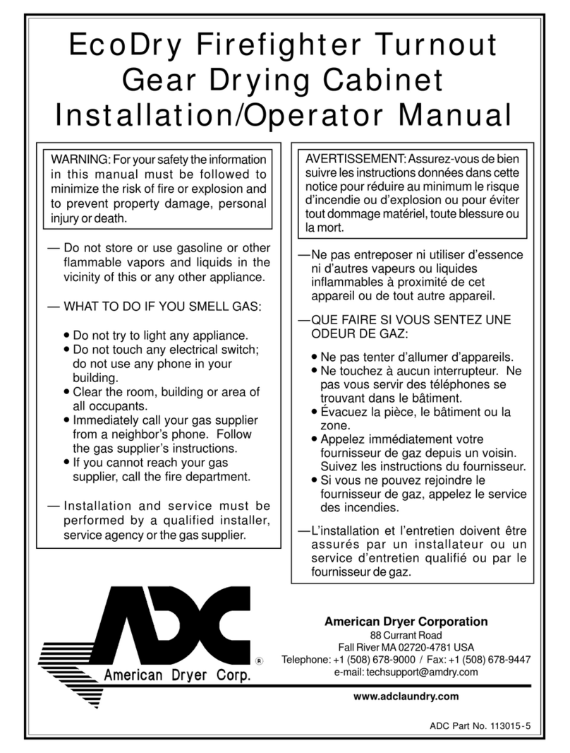ADC EcoDry ADFG Installation & operator's manual
