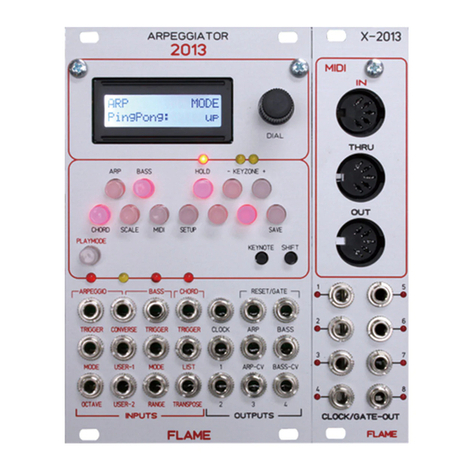 Flame ARPEGGIATOR 2013 manual