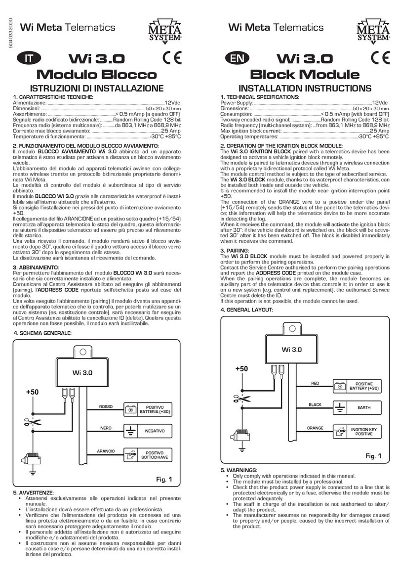 MetaSystem Wi 3.0 User manual