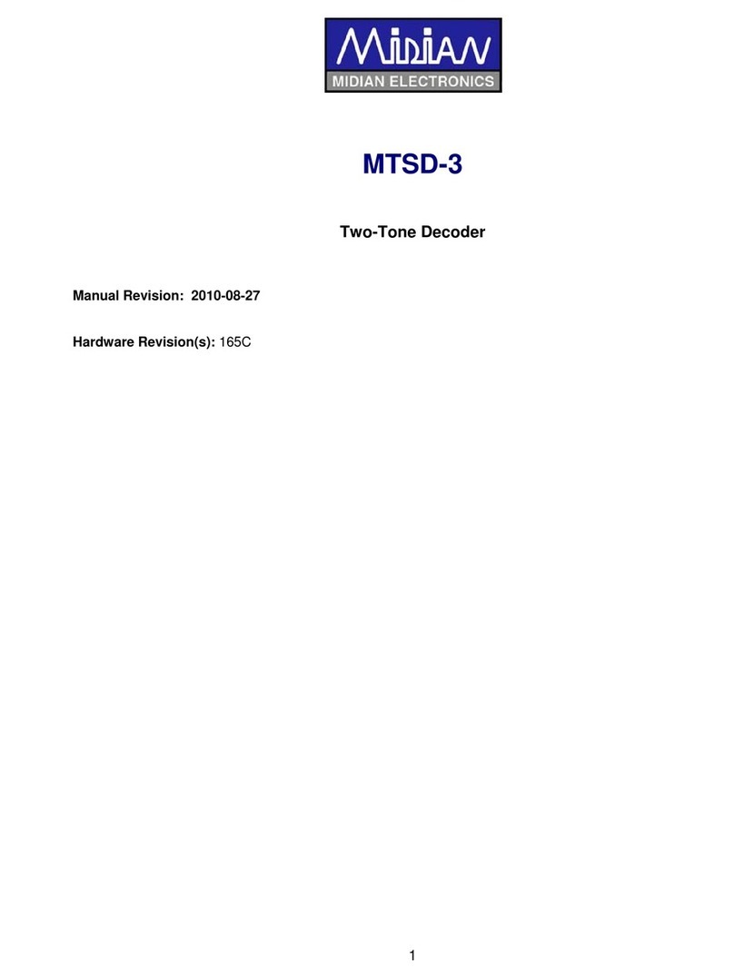 Midian Electronics MTSD-3 User manual