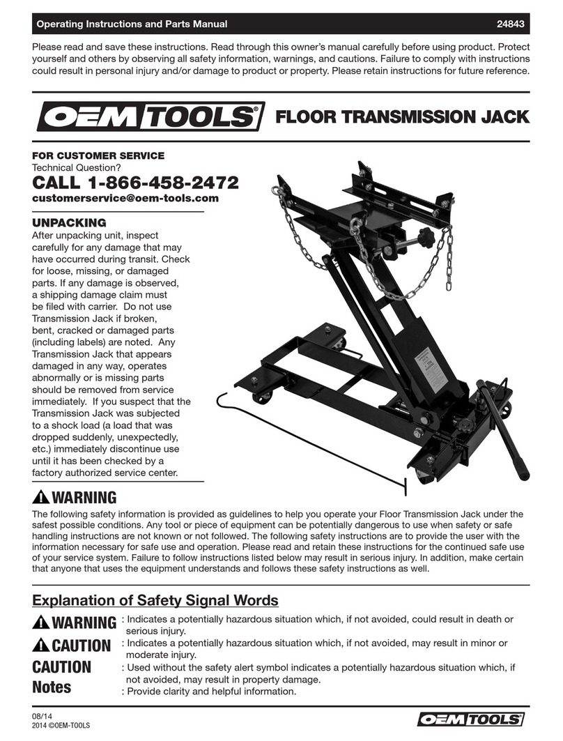 OEM Tools 24843 Service manual
