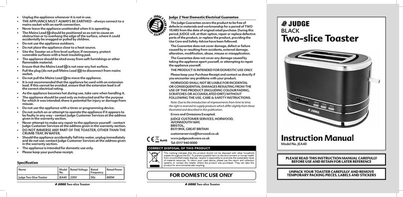 Judge JEA40 instruction manual