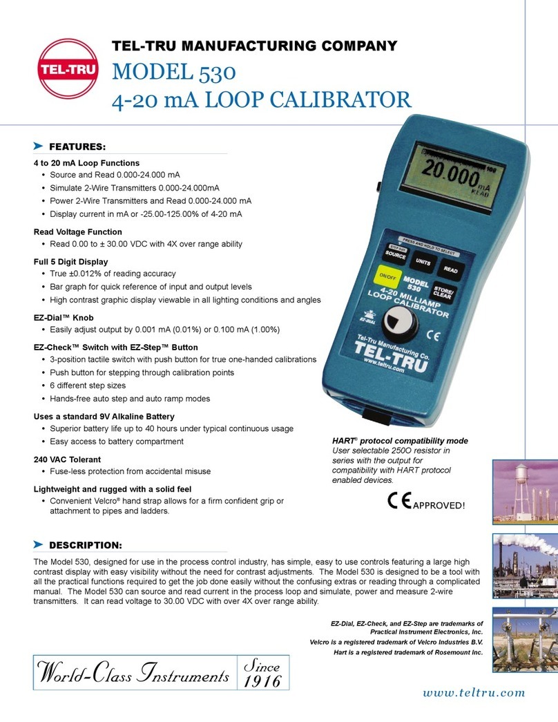 TEL-TRU 530 operating instructions