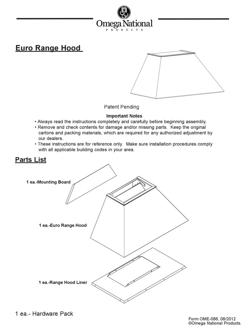 Omega National Products Euro User manual
