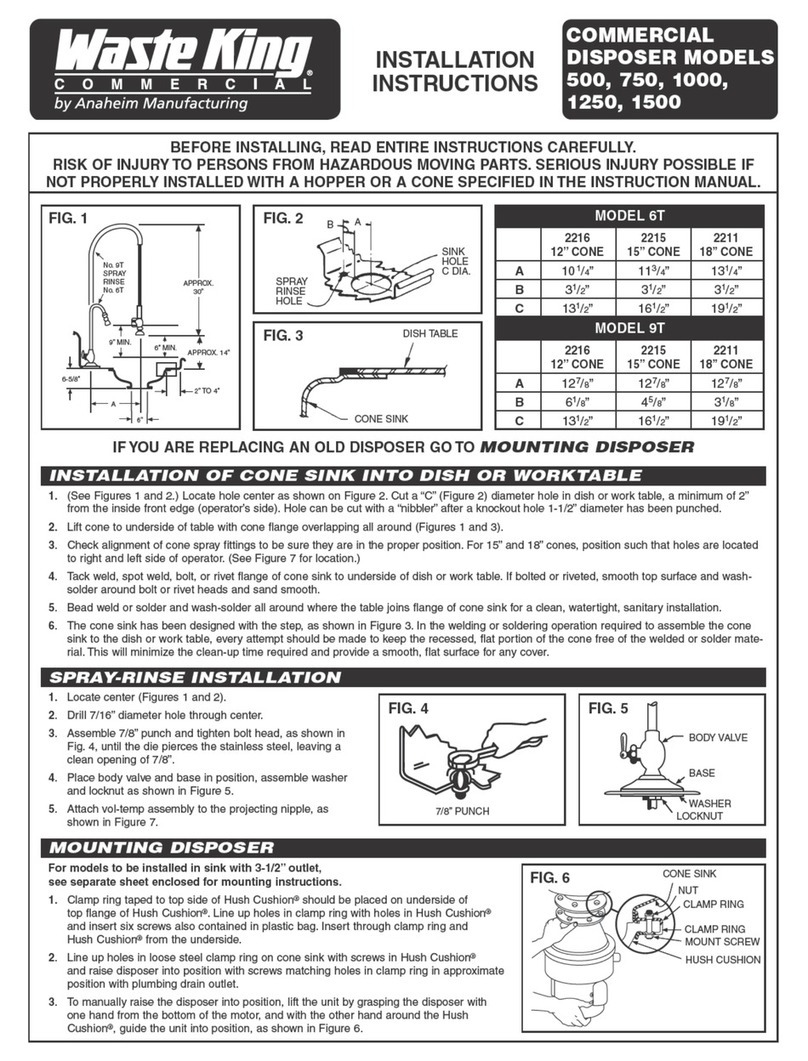 Anaheim Automation Waste King 500 User manual