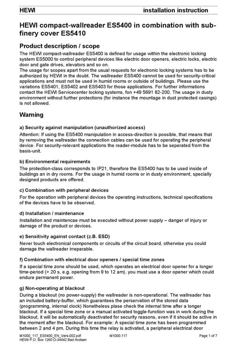 Hewi ES5400 User manual
