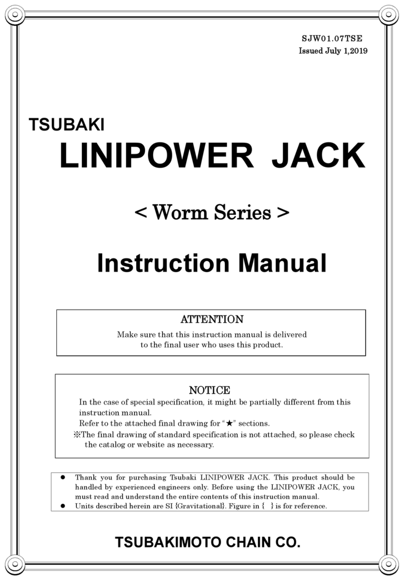 Tsubaki Worm Series instruction manual