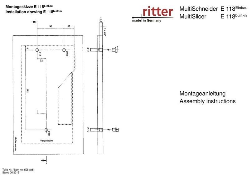 Ritter E 118 User manual