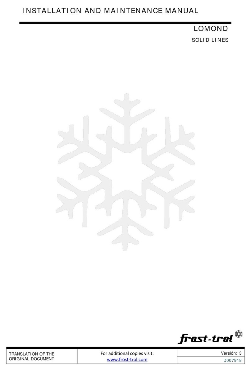 frost-trol LOMOND PI0C008640FDPD17 Installation and maintenance manual