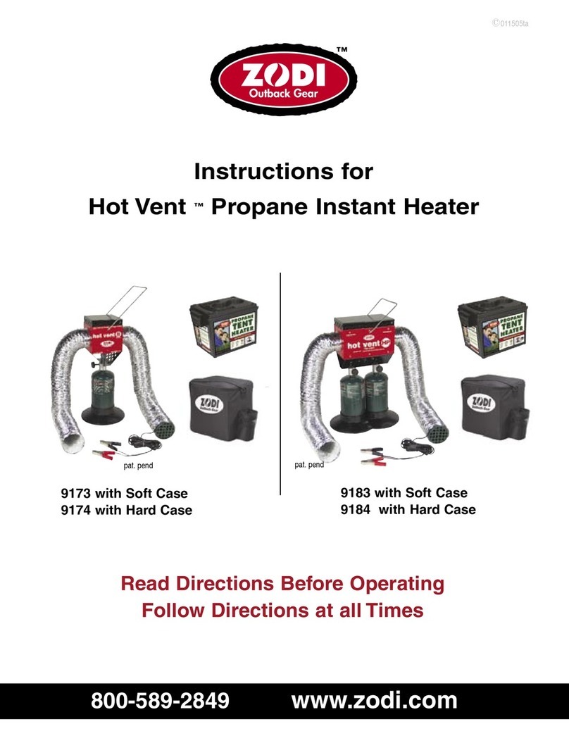 Zodi Hot Vent 9173 instructions