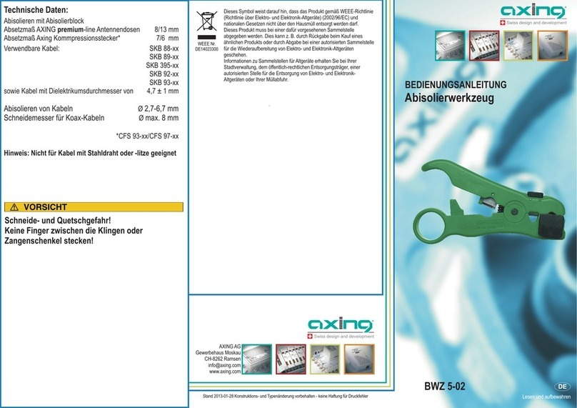 axing BWZ 5-02 Operation instructions