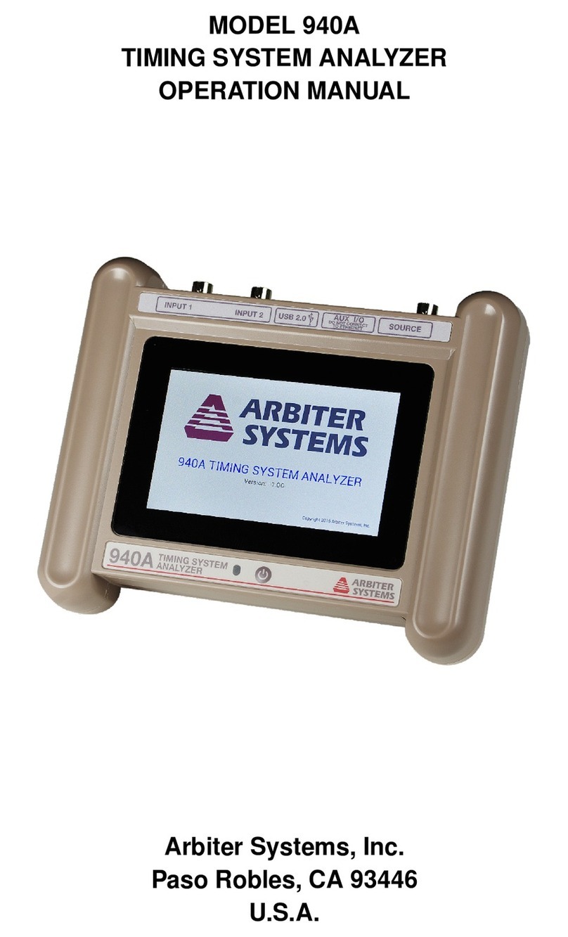Arbiter Systems 940A Operation manual