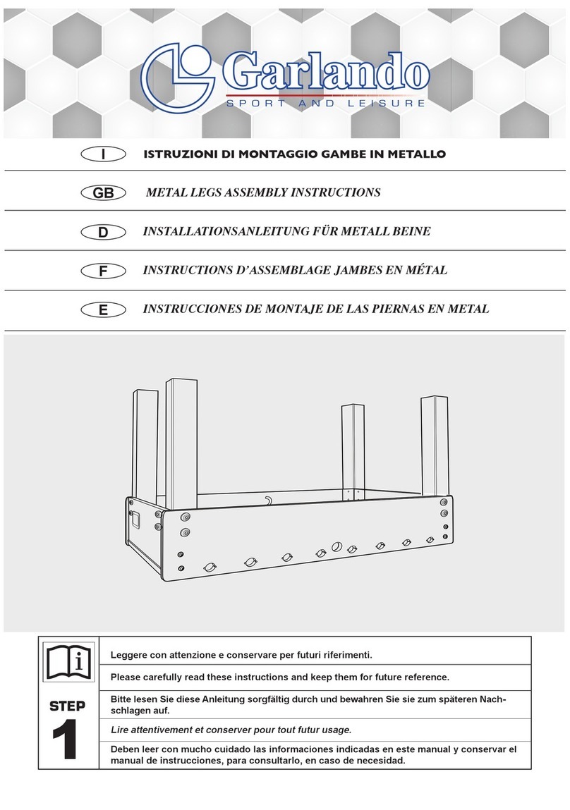 Garlando G500 Assembly instructions Garlando G500 Assembly instructions