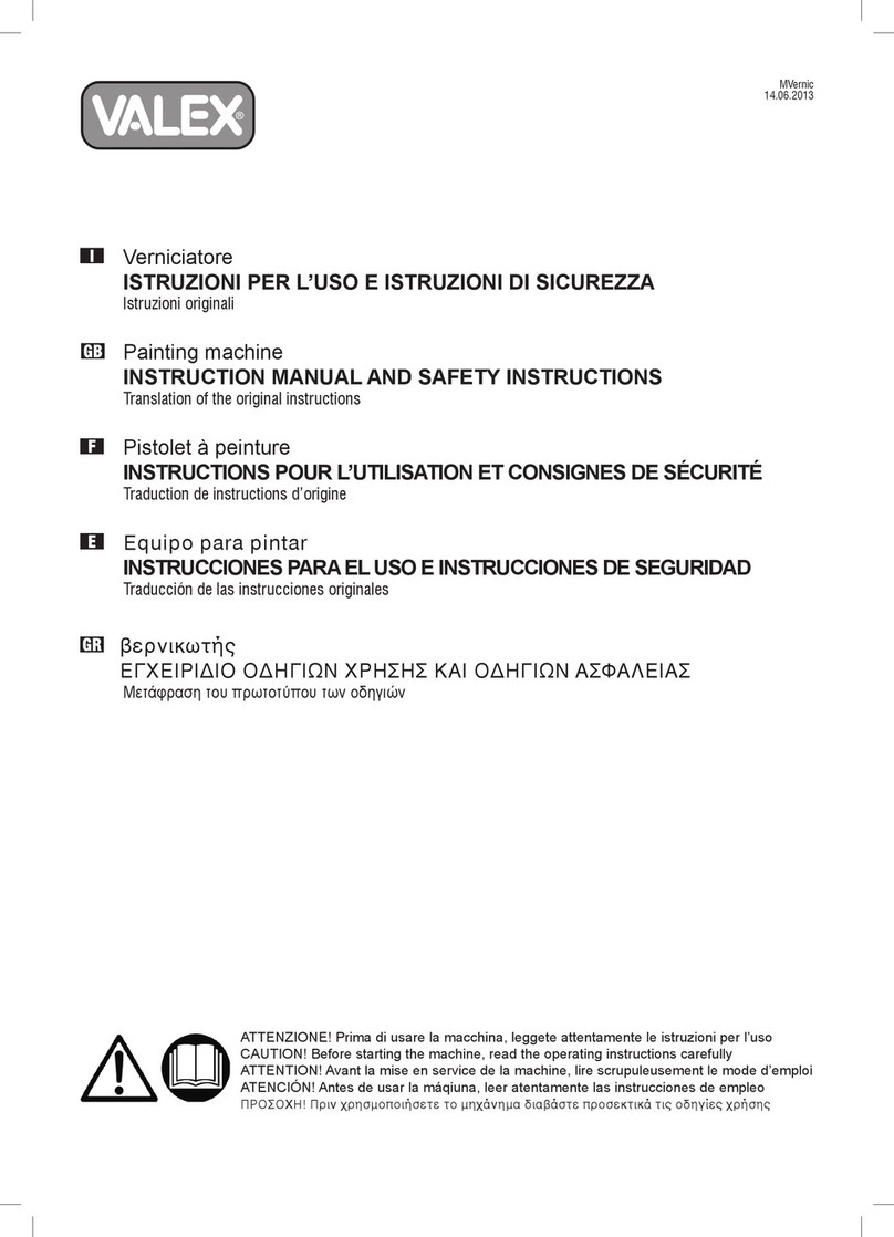 Valex Painting machine Instruction manual and safety instructions