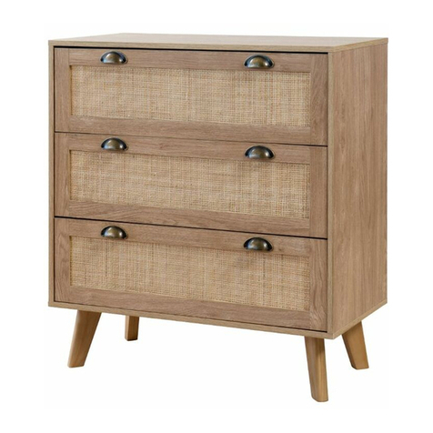 Mocka Savannah Three Drawer Assembly instructions
