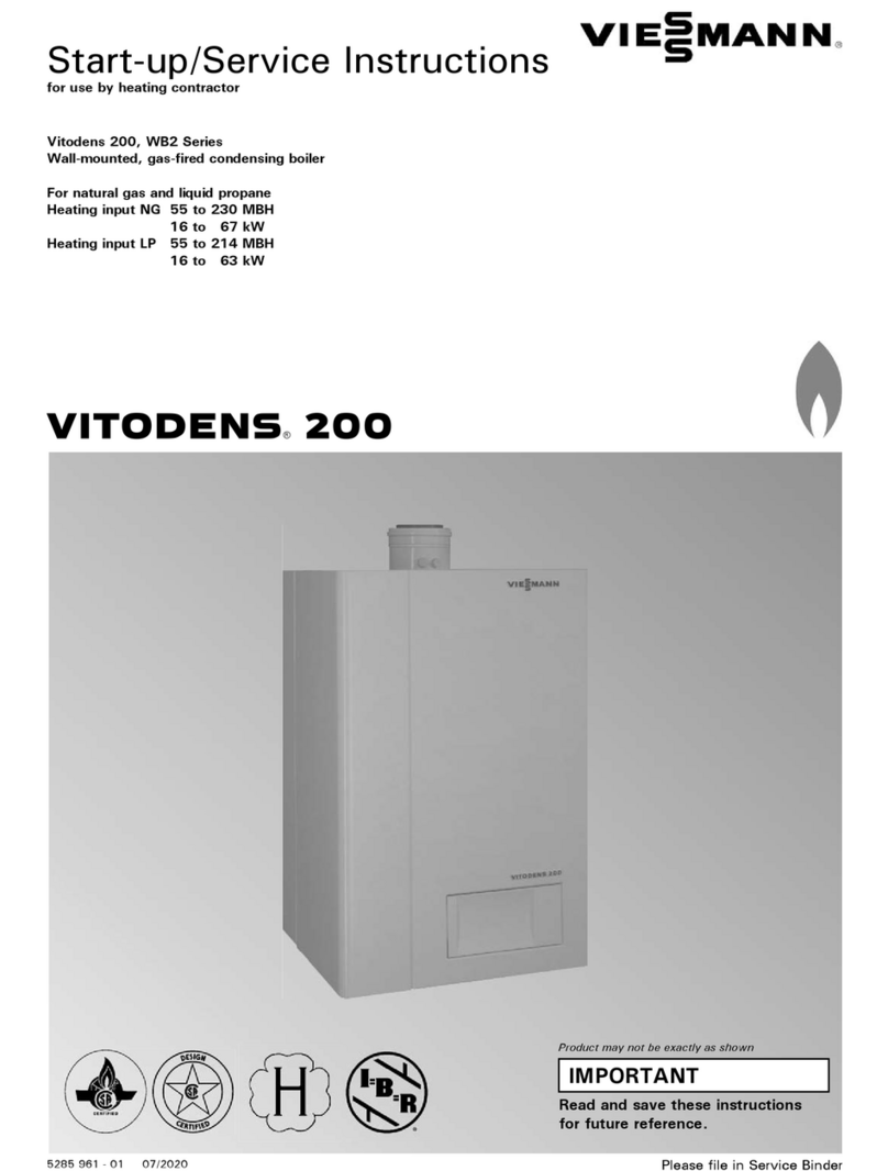 Viessmann VITODENS 200 Start-up/service instructions Viessmann VITODENS 200 Start-up/service instructions