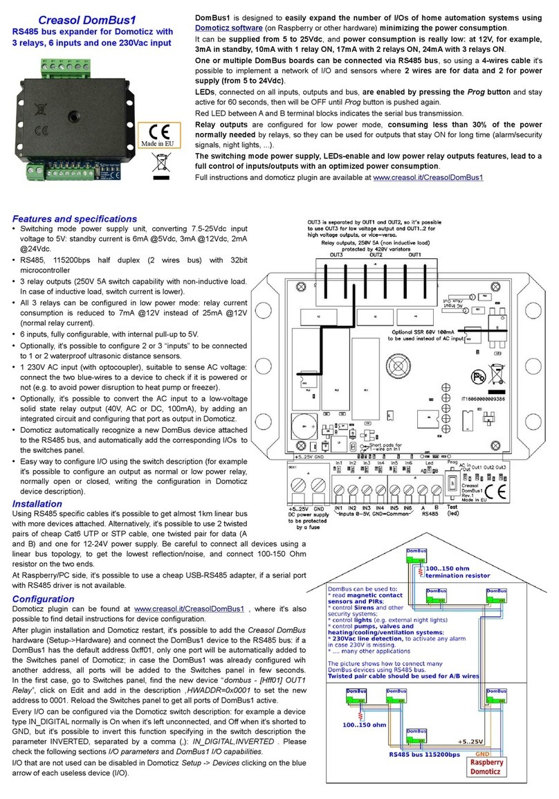 Creasol DomBus1 User manual