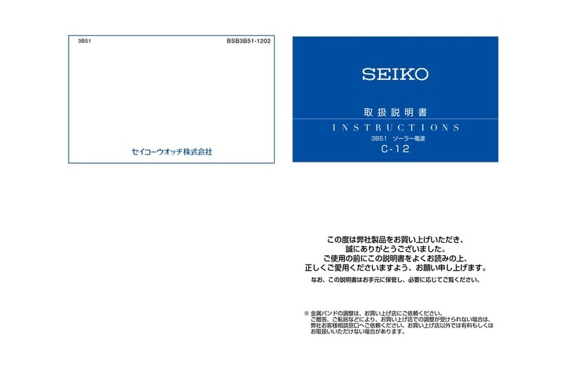 Seiko 3B51 instructions