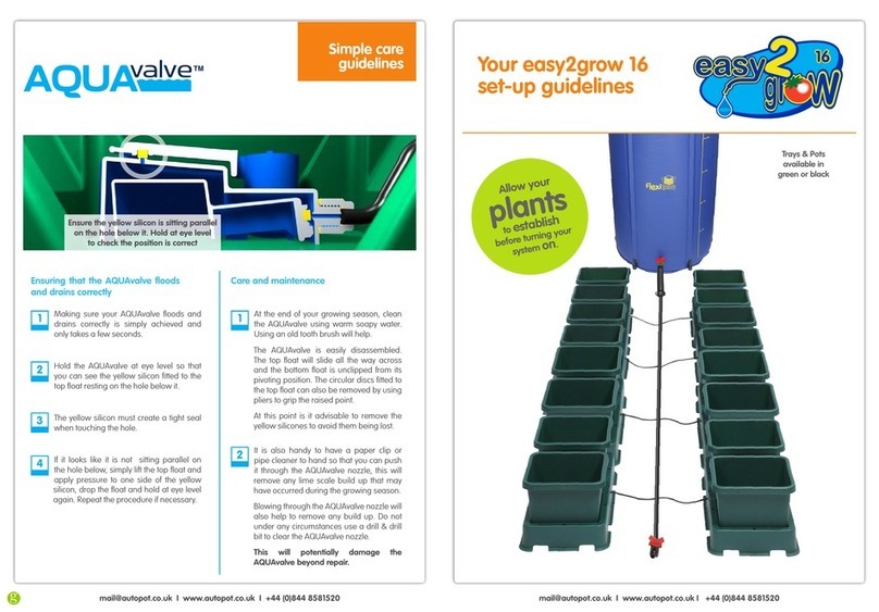 AQUAvalve easy2grow 16 Simple care guidelines