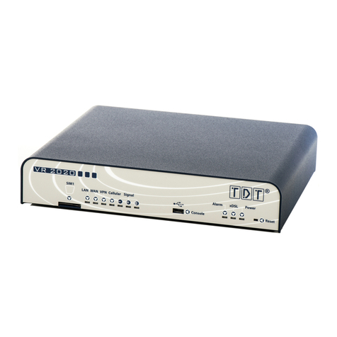 TDT VR2020 Series Initial start-up guide