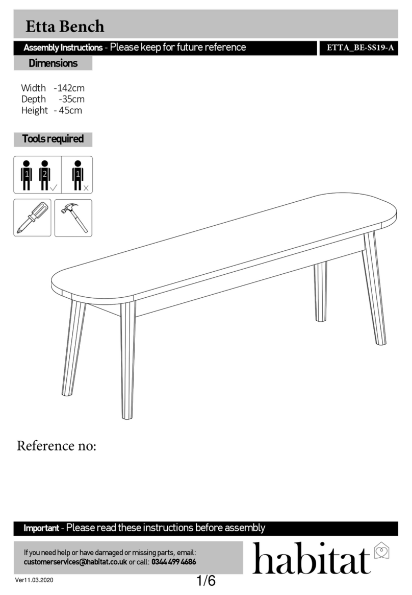 Habitat ETTA BE-SS19-A Assembly instructions Habitat ETTA BE-SS19-A Assembly instructions