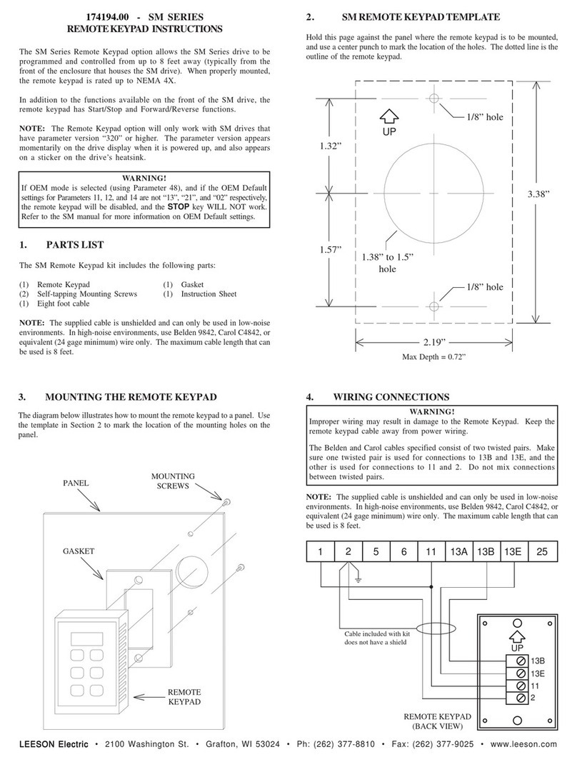 Leeson SM Series instructions